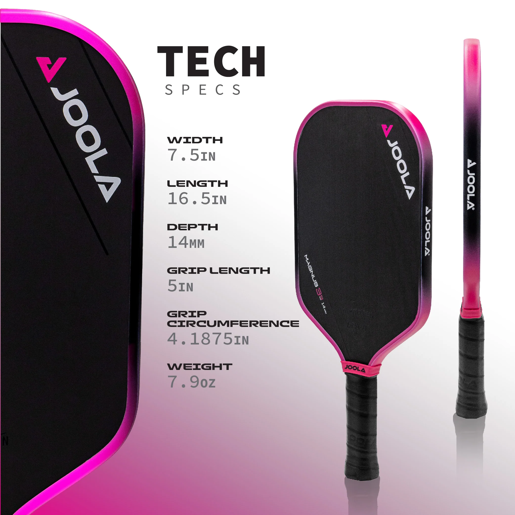 JOOLA Tyson McGuffin Magnus 3S 14mm Pickleball Paddle - Image 3